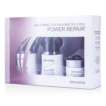 Age-Correction Skincare Solution - Power Repair: Limpiador Hidratante 50ml + Loción Hidratante 50ml + Crema de Colágeno Marino 20ml