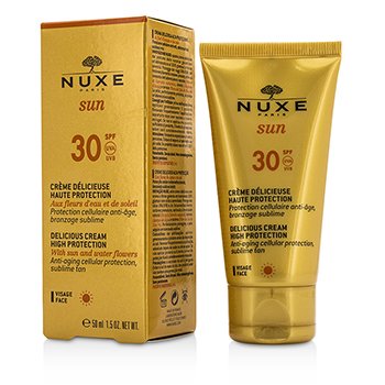Nuxe Sun Delicious Cream de alta protección para el rostro SPF 30
