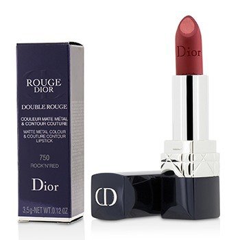 Rouge Dior Double Rouge Matte Metal Colour & Couture Contour Lipstick - # 750 Roock'N'Red