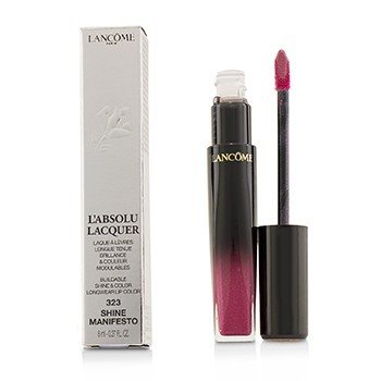 L'Absolu Lacquer Buildable Shine & Color Color de labios de larga duración - Manifiesto de brillo n. ° 323