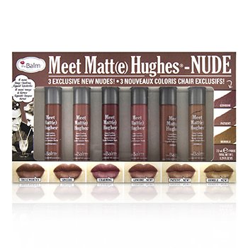 TheBalm Kit Meet Matt(e) Hughes 6 Mini Pintalabios Líquidos de Larga Duración - Nude