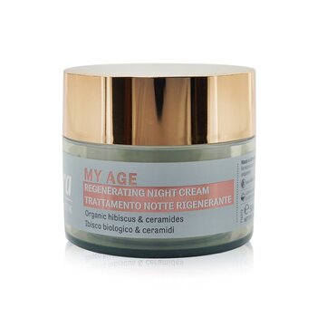 My Age Crema de noche regeneradora con hibisco y ceramidas orgánicos - Para pieles maduras