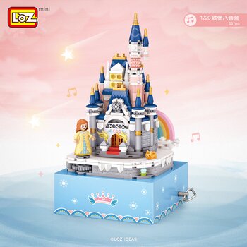 LOZ Creator - Caja de música giratoria Princess Castle