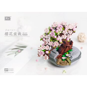LOZ Mini Blocks - Serie de jardín de flores eternas - Planta en maceta Sakura