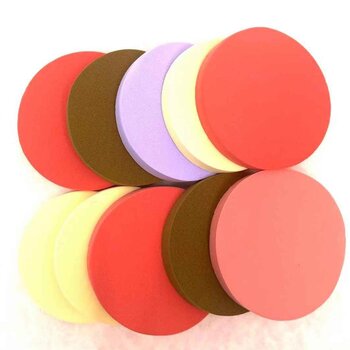 Juego especial de esponja de maquillaje LOUISA de 10 piezas (color aleatorio) (forma redonda)