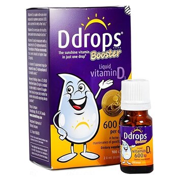 Baby DDdrops Purple líquido vitamina D3 600 unidades internacionales - 100 gotas (2,8 ml)