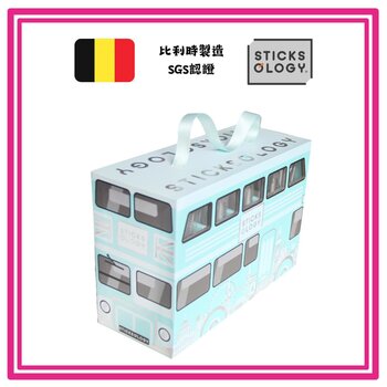 Sticksology - Juego de cajas de palitos de té de lujo, autobuses de Londres (50 piezas) (Azul Tiffany)