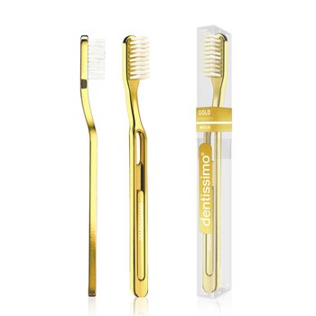 (Serie Premium) Cepillo de dientes mediano dorado (40 g)