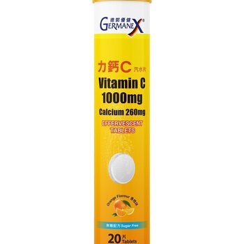 Tabletas de vitamina C y calcio.