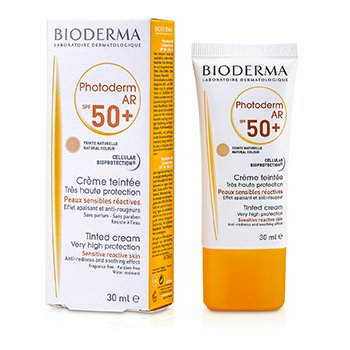 Photoderm AR Crema con Tinte Protección Muy Alta SPF50+ (Color Natural) - Para Piel Sensible Reactiva