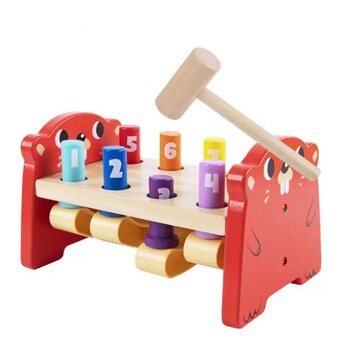 Juguetes Montessori 9 en 1 para niños de 1 año, juguete de martilleo de  madera golpeando un juego de topos para niños pequeños con xilófono
