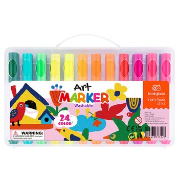 Juego de marcadores lavables, regalo para niños, juego de rotuladores de 36  colores, edades de 2 a 4, 4 a 8 años