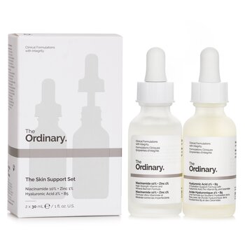 The Ordinary The Skin Support Set: Niacinamide 10% + Zinc 1% 30ml + Hyaluronic Acid 2% + B5 30ml