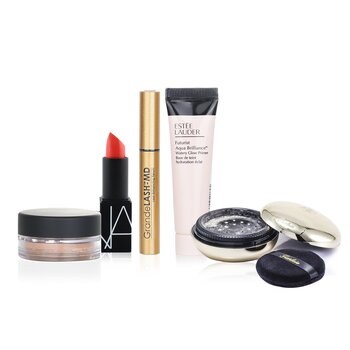 Estee Lauder Estee Lauder Watery Glow Primer (Miniature) 15ml + NARS Lipstick 3.5g + Guerlain Les Voilettes Powder 20g + Grande Cosmetics (GrandeLash) Lash Enhancing Serum 2g + BareMinerals Concealer or Eyeshadow Base 2g