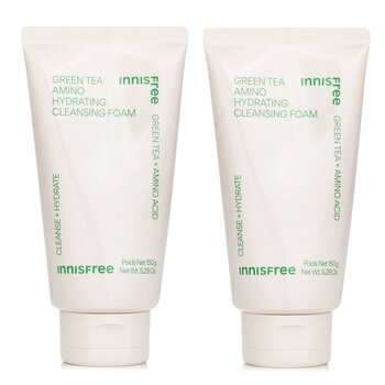 Innisfree 【1+1 Set】Green Tea Hydrating Amino Acid Espuma Limpiadora